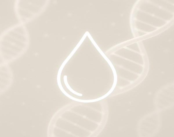 White droplet icon on a beige background